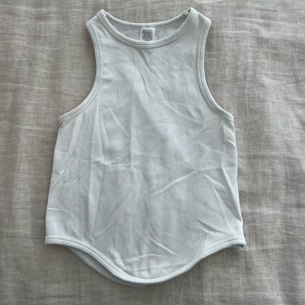 Basic white tank, size S